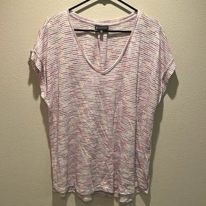 Women’s B Collection by Bobeau Striped V-Neck Top